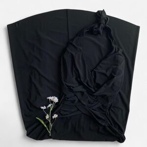 Vintage black halter dress